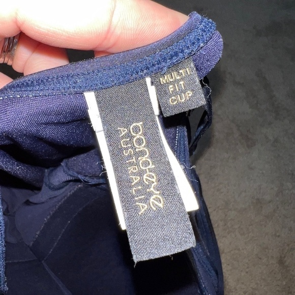 Bondeye Swim Navy Blue Eco Essentials Twist Front Multifit One Piece Size 6 - Picture 6 of 8